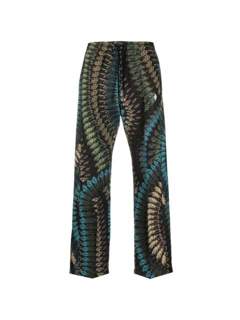Marcelo Burlon County Of Milan feather-pattern loose-fit trousers