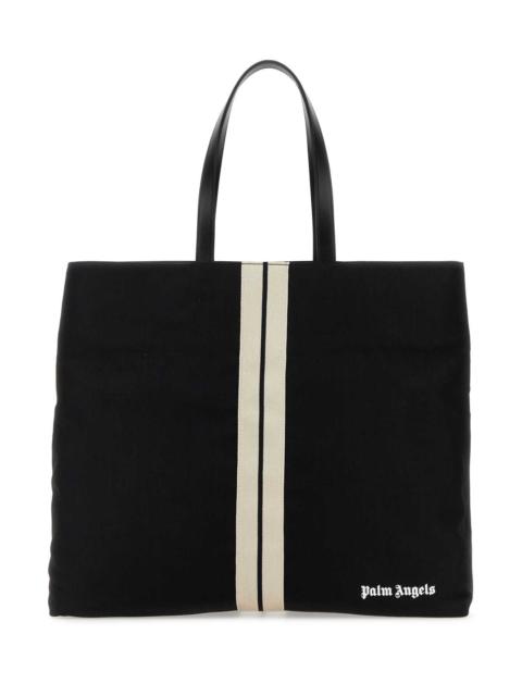 Palm Angels Palm Angels Men Black Canvas Shopping Bag