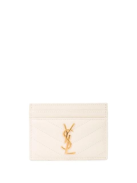 SAINT LAURENT Saint Laurent Women Cassandre Matelassé Card Case In Grain De Poudre Leather