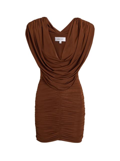 RONNY KOBO Ronny Kobo Kehlani Cowl-neck Stretch-mesh Mini Dress