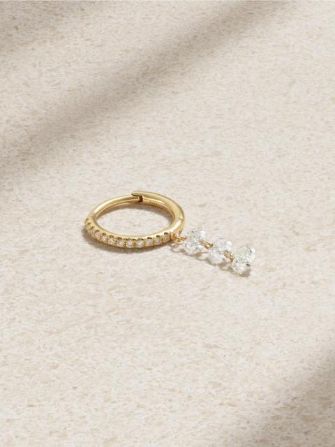PERSÉE 18-karat Gold Diamond Single Hoop Earring