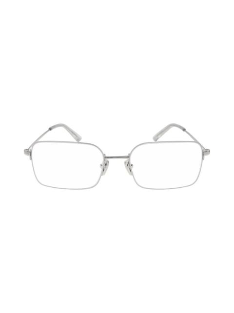 BALENCIAGA Invisible Rectangle Sunglasses  in Silver
