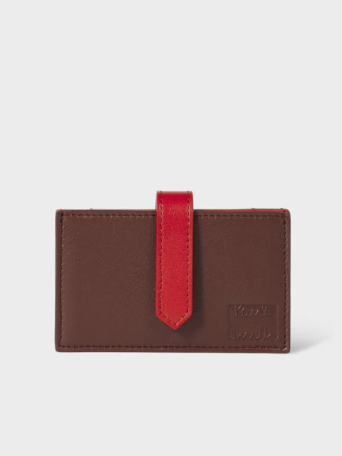 Paul Smith Women's Red Colourblock Leather Card Holder