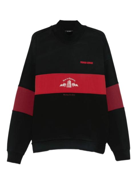 WILLY CHAVARRIA colourblock mock-neck sweater
