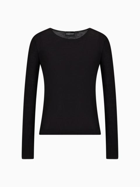 EMPORIO ARMANI LIGHTWEIGHT WOOL-BLEND JERSEY JUMPER