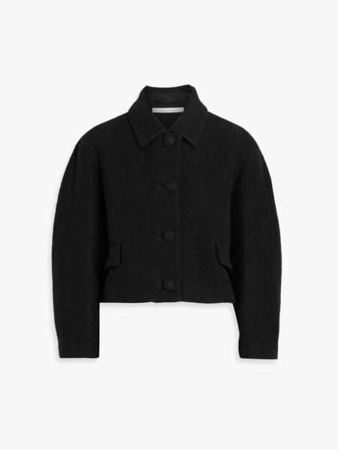 Another Tomorrow Cropped wool-felt jacket