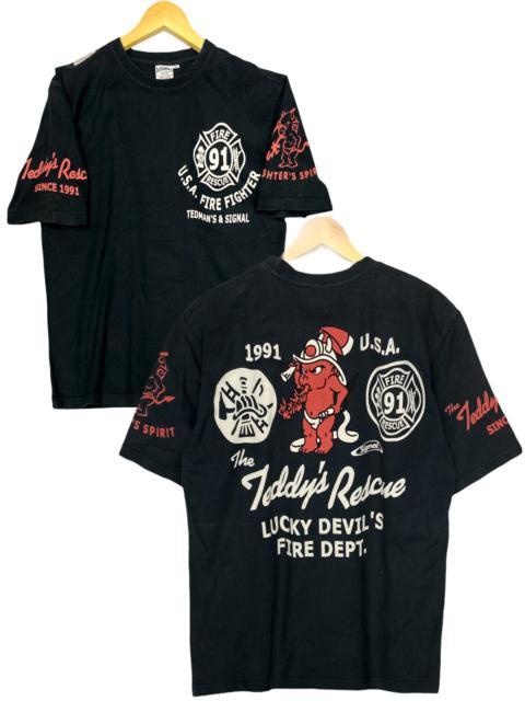 Other Designers Archival Clothing - TED COMPANY OVERPRINTS BIG SPELLOUT DEVIL’S EQUIPMENT TSHIRT