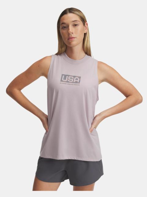Under Armour Women's UA Freedom USA Logo Tank