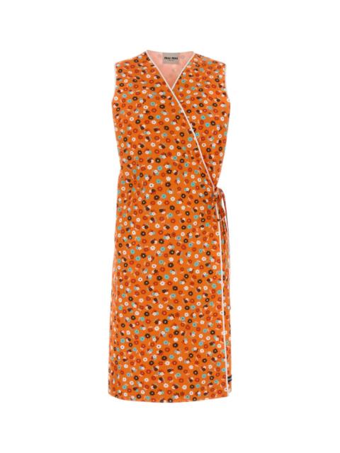Miu Miu Miu Miu Women Printed Poplin Dress
