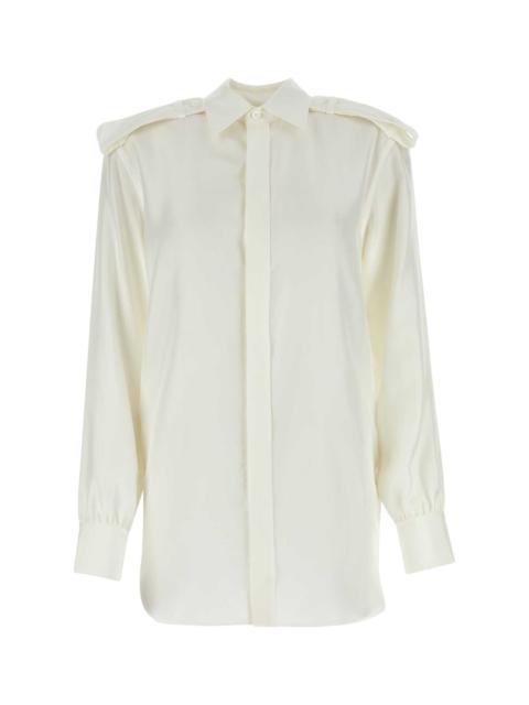 Burberry Women White Silk Shirt