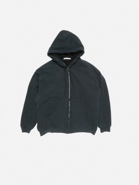 Acne Studios Hooded zipper sweater - Faded black