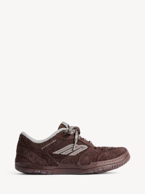 BALENCIAGA Men's Hamptons Suede Sneaker in Dark Brown/grey