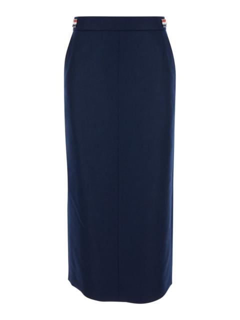 Thom Browne Women Midi Pencil Skirt In Wool Woman