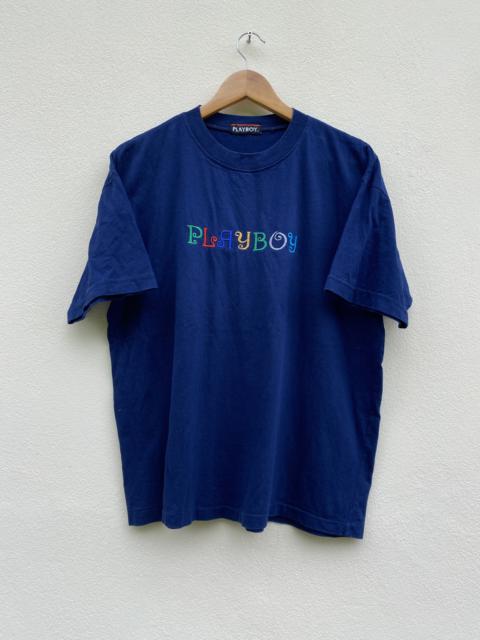 Other Designers Vintage - Vintage 90s Playboy Embroided Colourblock Artwork Shirt