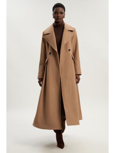 KAREN MILLEN Wool Tailored Flared Skirt Midi Coat