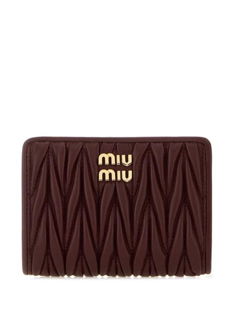 Miu Miu Miu Miu Women Burgundy Leather Wallet