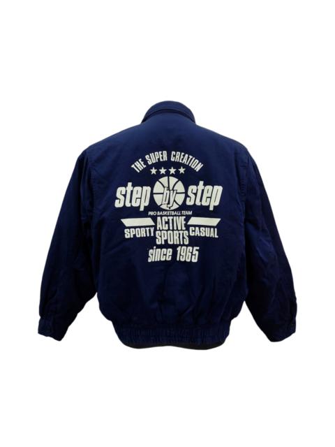 Other Designers Gear for Sports - Vintage Swooplex 90s STEP by STEP Basketball Bomber Jacket