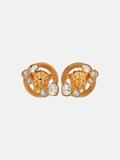 VERSACE Medusa crystal-embellished earrings