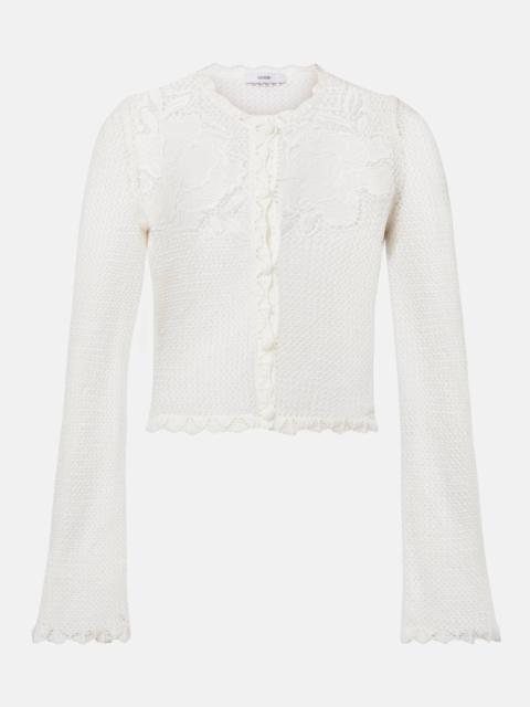 Erdem Embroidered cotton cardigan
