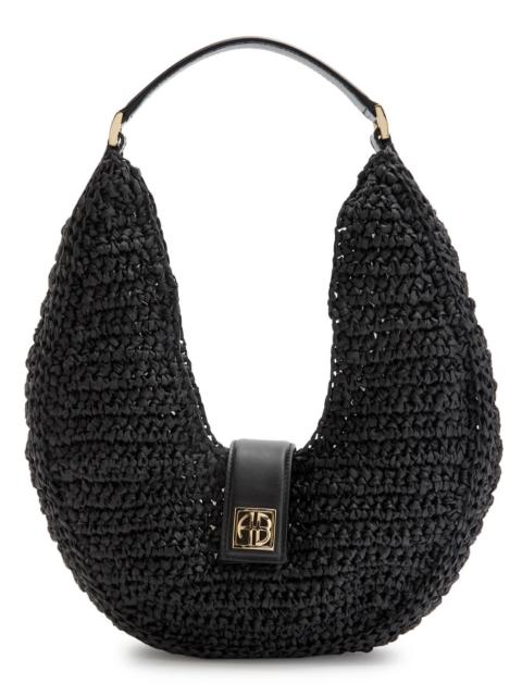 ANINE BING Anine Bing Lou Raffia Crescent Shoulder bag