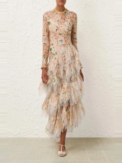 Zimmermann Natura Feather Midi Dress