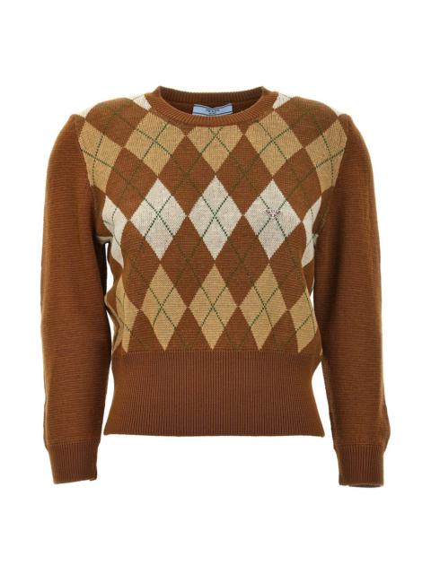 Prada Women Argyle Sweater