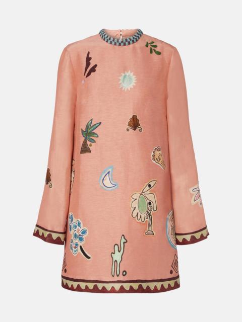 ALÉMAIS x LRNCE Laurence linen and silk minidress