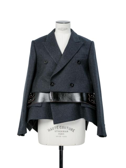 sacai Wool Melton x Leather Jacket