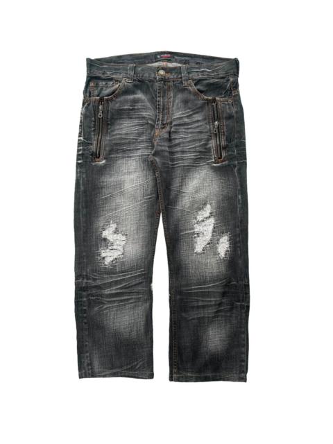 If Six Was Nine - Sorridere Distress Jeans Back Buckle Seditionarie LGB Style