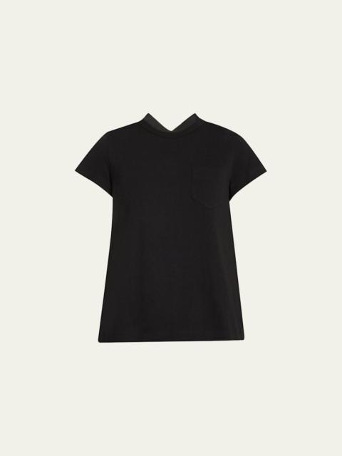 sacai Pleated-Back Knit Tee