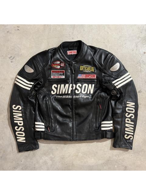 Other Designers Vintage - Vintage Simpson Racing Full Patches Leather Jackets