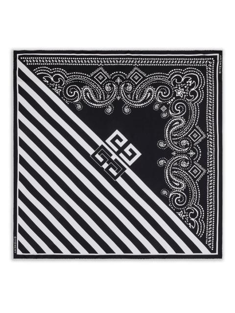 GIVENCHY SILK SCARF WITH STRIPED PATTERN
