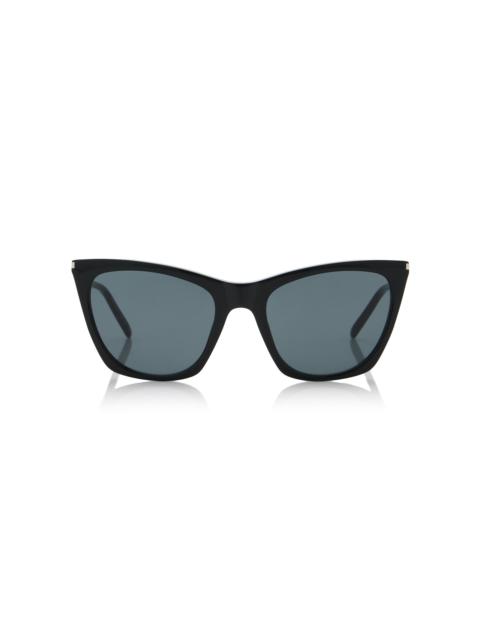 SAINT LAURENT Kate Cat-Eye Acetate Sunglasses black