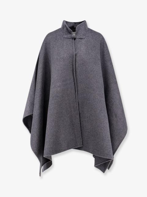 RÓHE Rohe Wool Cape With Toggle Grey
