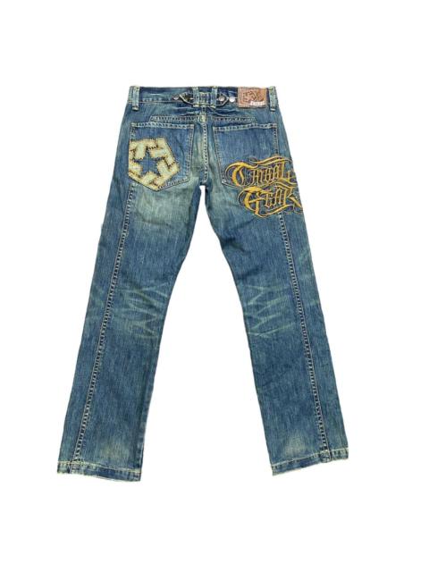 Other Designers Vintage Tribal Streetwear Embroidery Denim Jeans