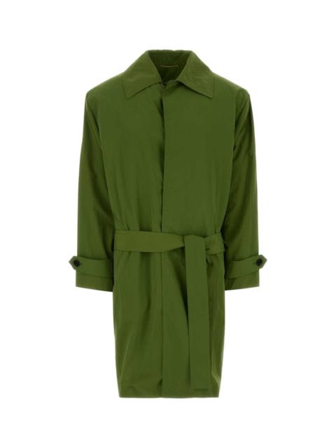 SAINT LAURENT Saint Laurent Women Green Nylon Trench Coat