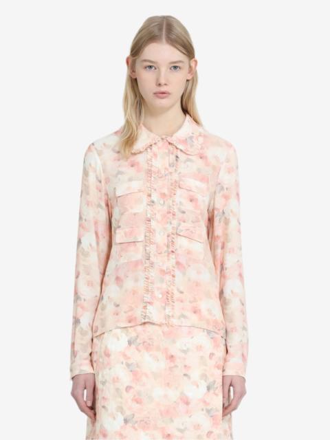 N°21 FLORAL PRINT SHIRT WITH MINI RUFFLES AND POCKETS