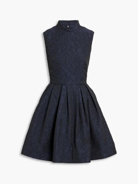 Oscar de la Renta Flared cloqué mini dress