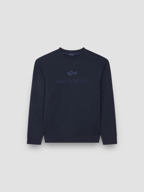 Paul & Shark X-SOFT COTTON SWEATSHIRT WITH LOGO PRINT