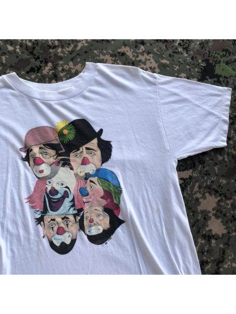 Other Designers Vintage - Vtg Clown Faces Art M. Harris Tshirt