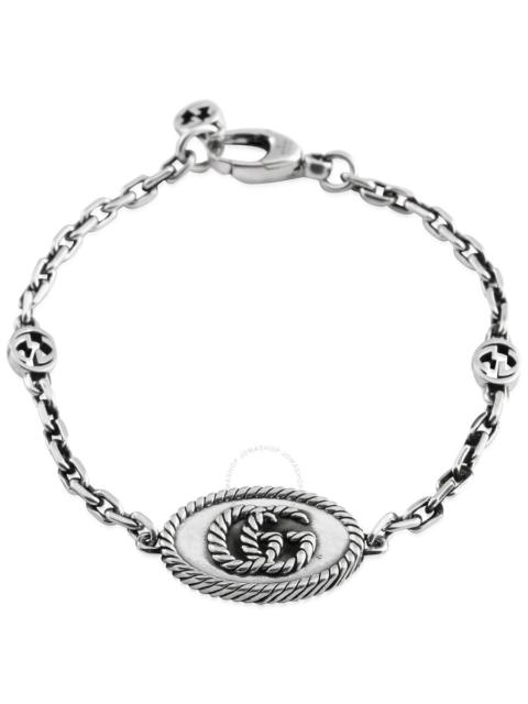 GUCCI Gucci Sterling Silver Double G Bracelet