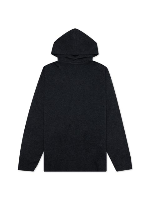 Acne Studios ACNE STUDIOS KNIT HOODIE - ANTHRACITE GREY