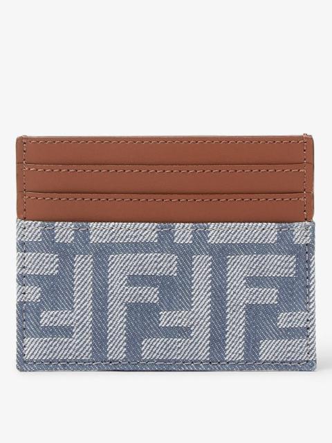 FENDI Fendi Card Case Baguette In Ff Denim Effect Blue Women