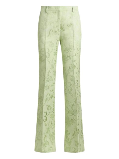 Etro Etro Floral-motif Jacquard Trousers