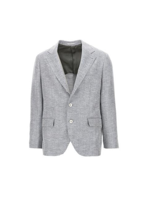 Brunello Cucinelli Brunello Cucinelli Men Chevron Fabric Single-Breasted Jacket