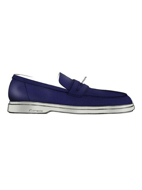 FERRAGAMO Ferragamo Gancini Ornament Deconstructed Loafers, Size 9 E