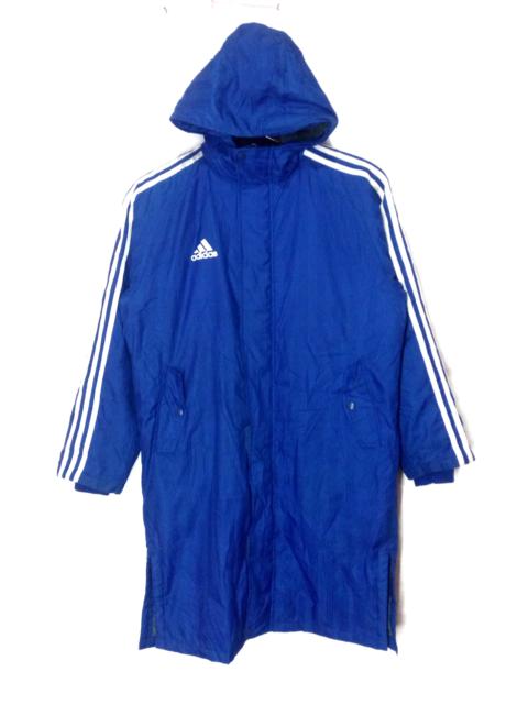 adidas Adidas big logo sherpa inner lining long jacket hoodie parka winter size M/L