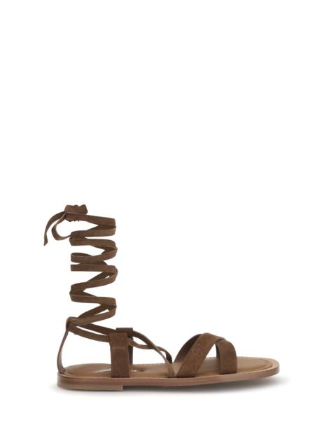 Miu Miu Miu Miu Gladiator Leather Sandals Cacao