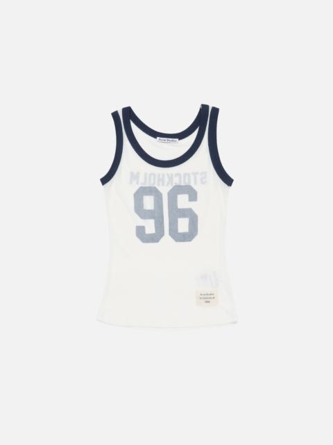 Acne Studios Ribbed tank top - White/navy