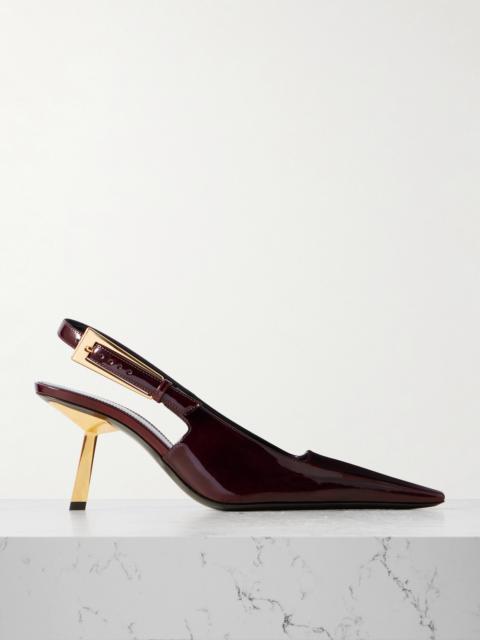SAINT LAURENT Lee Patent-leather Slingback Pumps